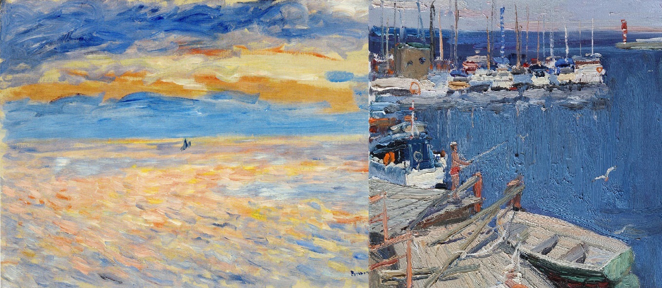 半江瑟瑟半江红印象派的色彩对比